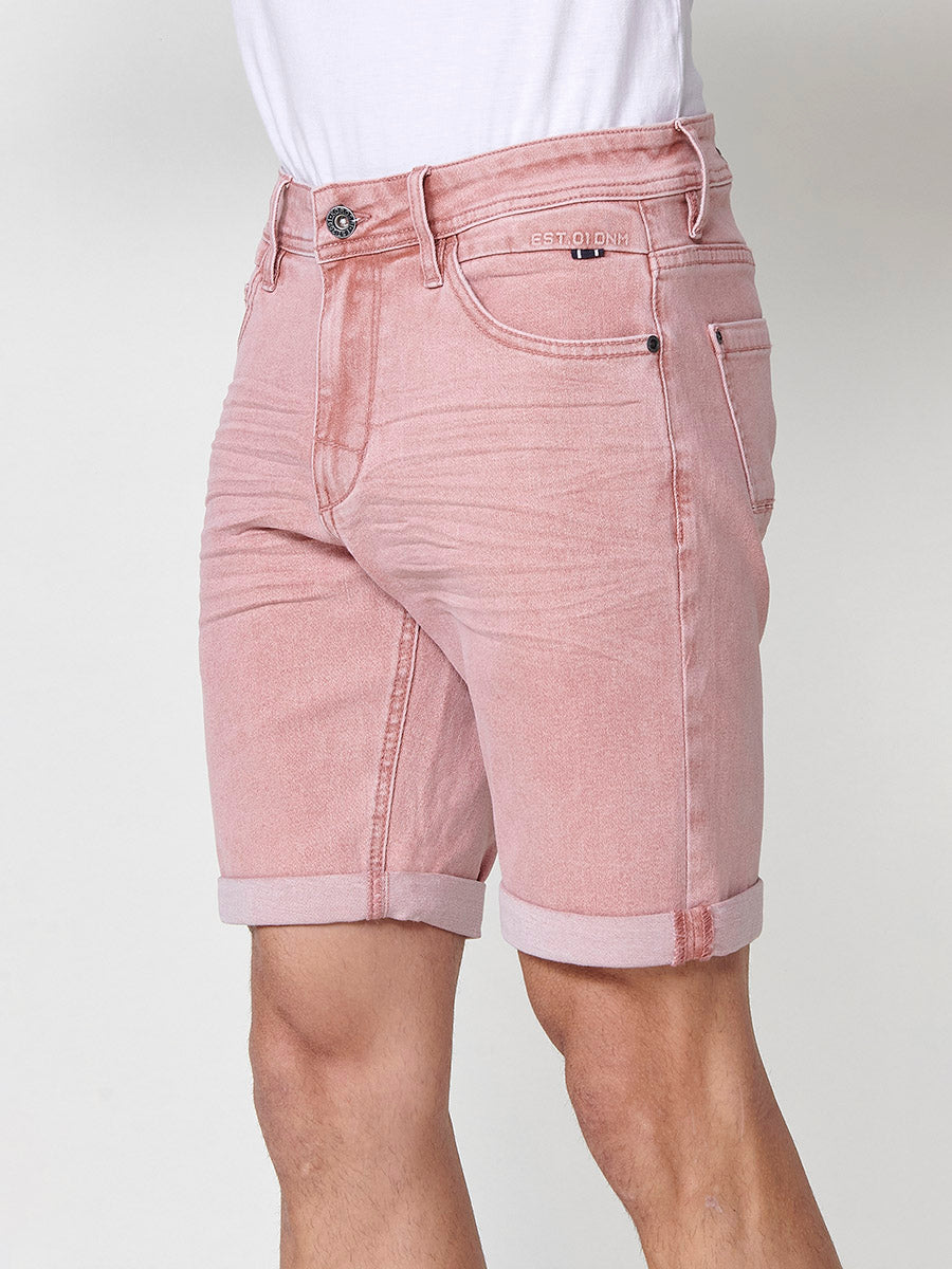 Bermuda twill efecte rentat 5 butxaques home rosa - Koroshi 2511PS05