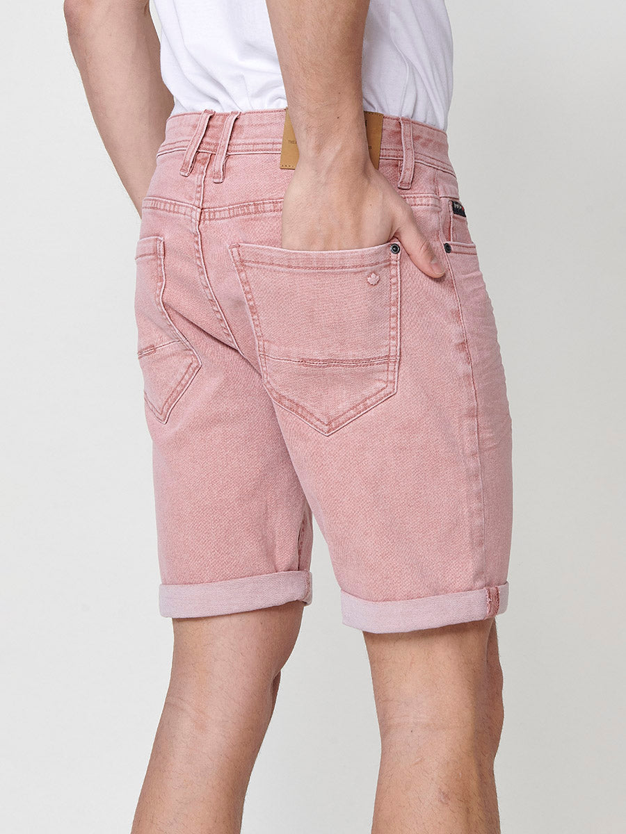 Bermuda twill efecte rentat 5 butxaques home rosa - Koroshi 2511PS05