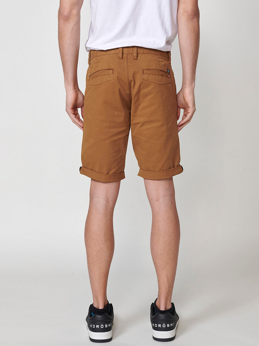 Bermuda chino algodón elástico hombre tierra - Koroshi 2511PS07