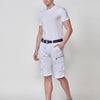 Cargo Bermuda in Cotton Ripstop Fabric with Belt. for Men