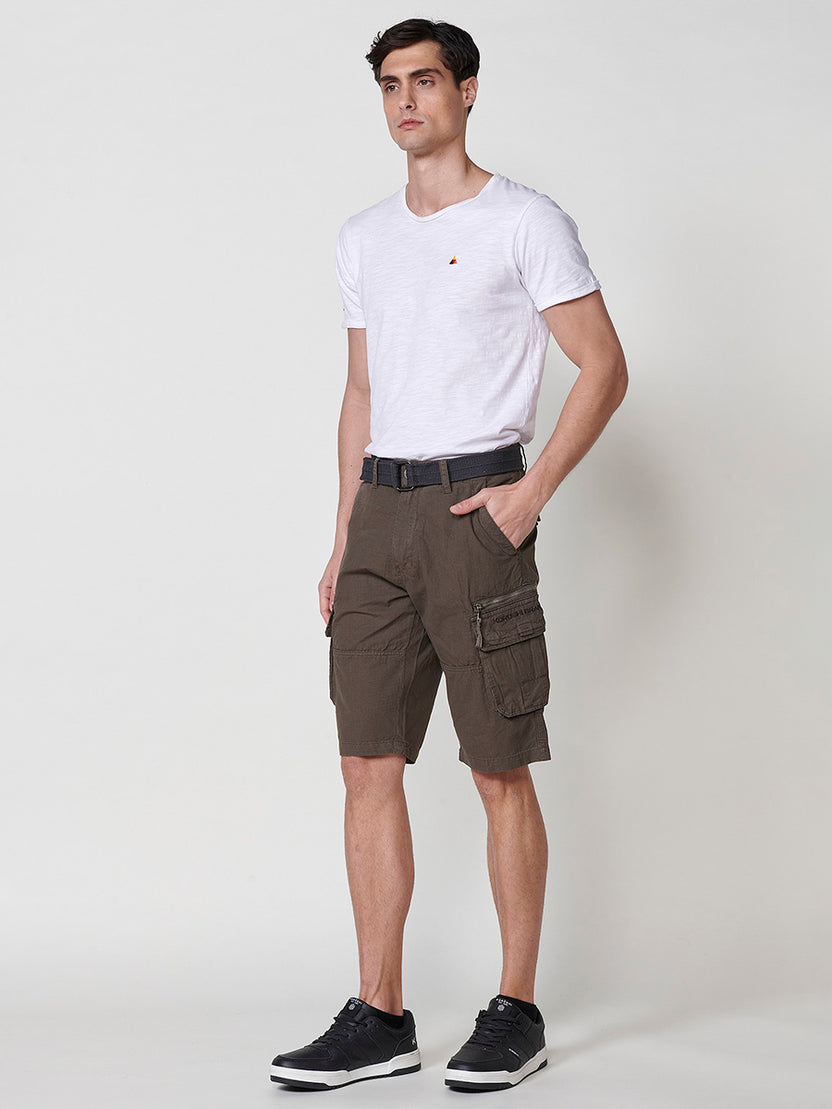 Bermuda cargo ripstop algodón hombre oliva - Koroshi 2511PS11