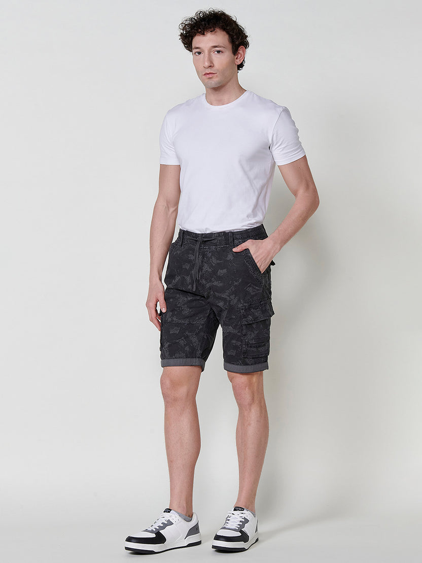 Bermuda cargo algodón elástico hombre gris - Koroshi 2511PS12