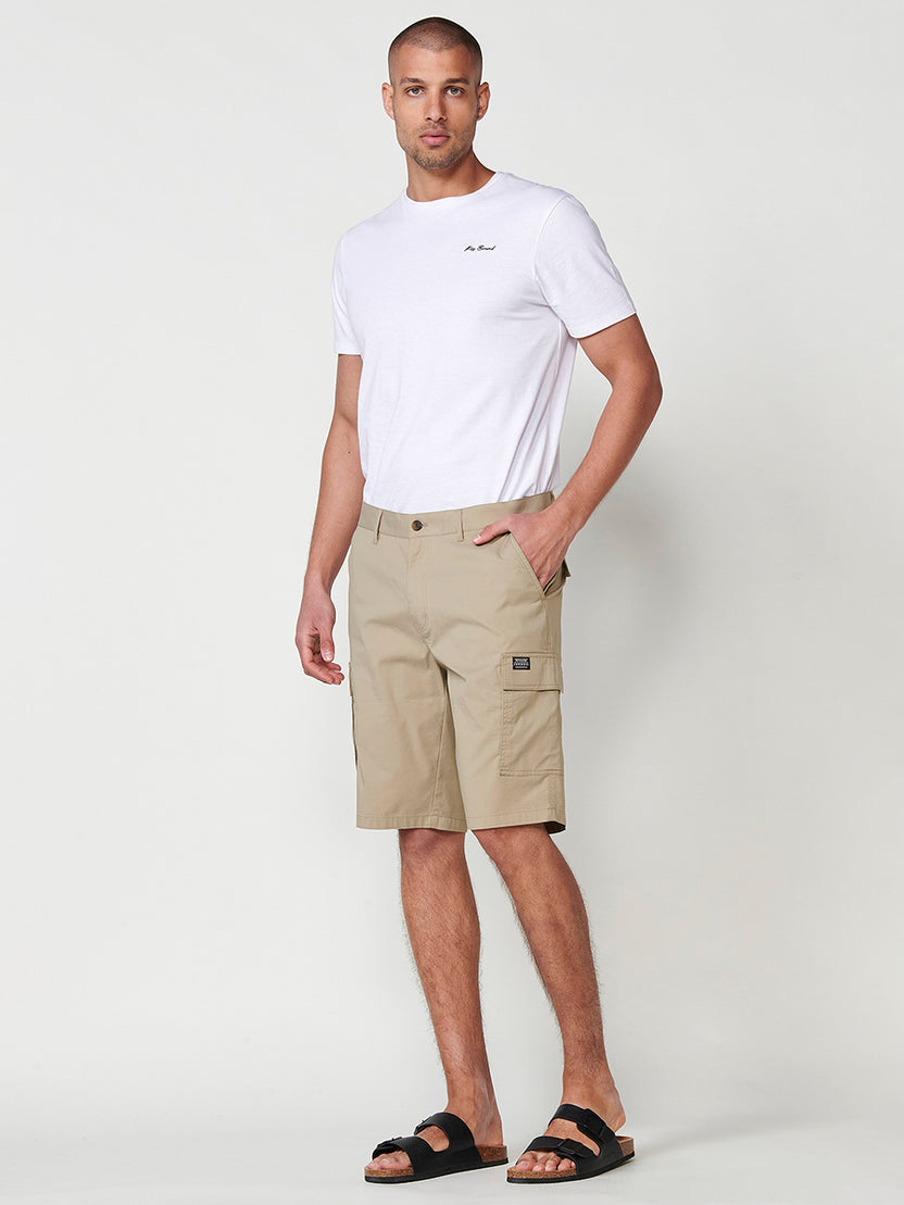 Bermuda cargo técnico elástico hombre beige - Koroshi 2511PS15