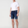 Regular fit denim shorts for men in dark