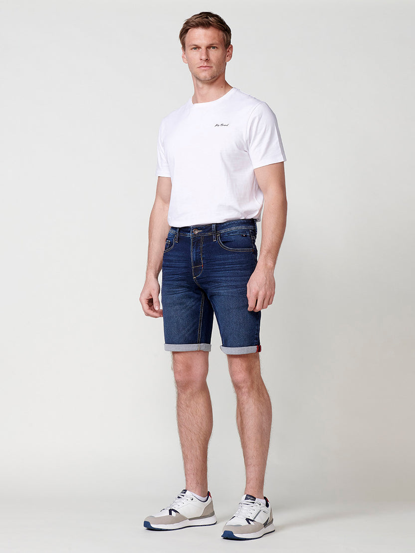 Bermuda denim knit regular hombre azul oscuro - Koroshi 2511PS20