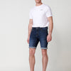 Regular fit denim shorts for men in dark