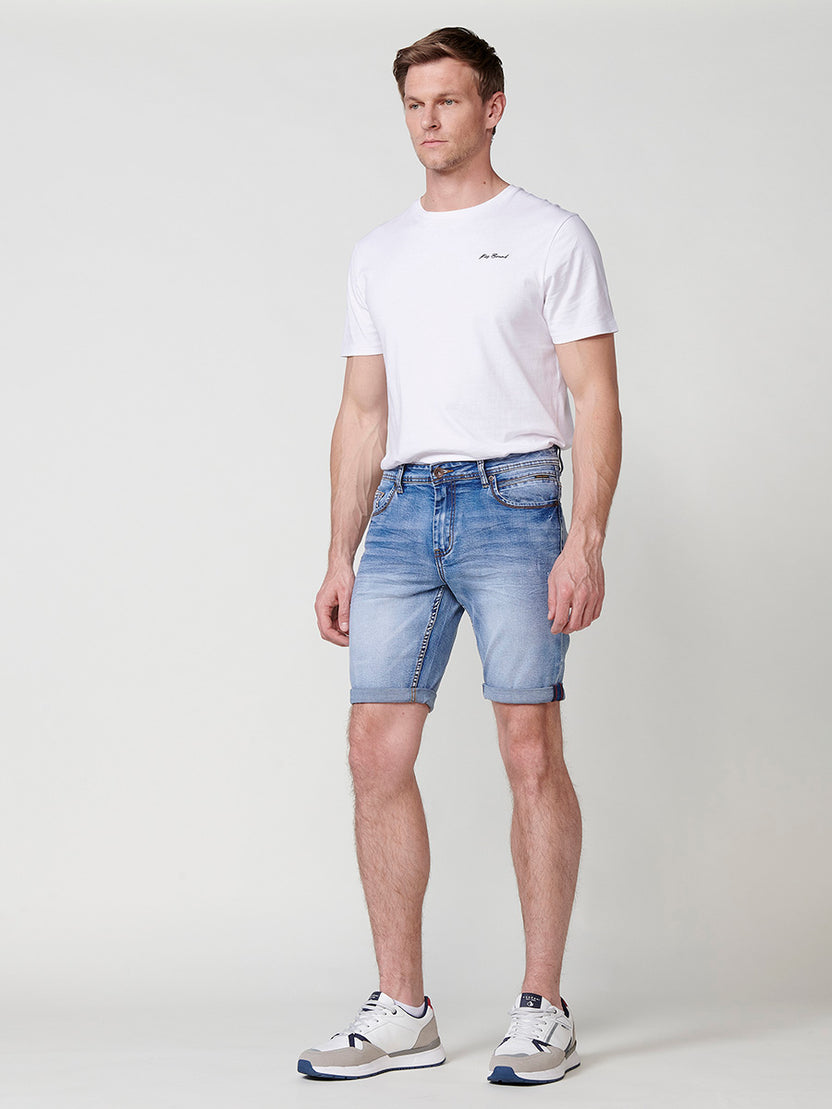 Bermuda denim regular hombre azul claro - Koroshi 2511PS33