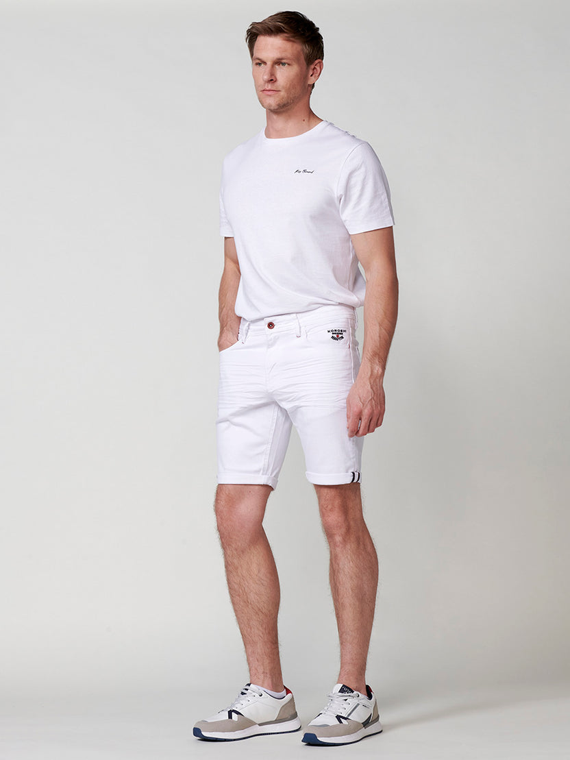 Bermuda denim twill regular blanca hombre - Koroshi 2511PS35