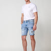 Regular fit workerar denim bermuda for men in light