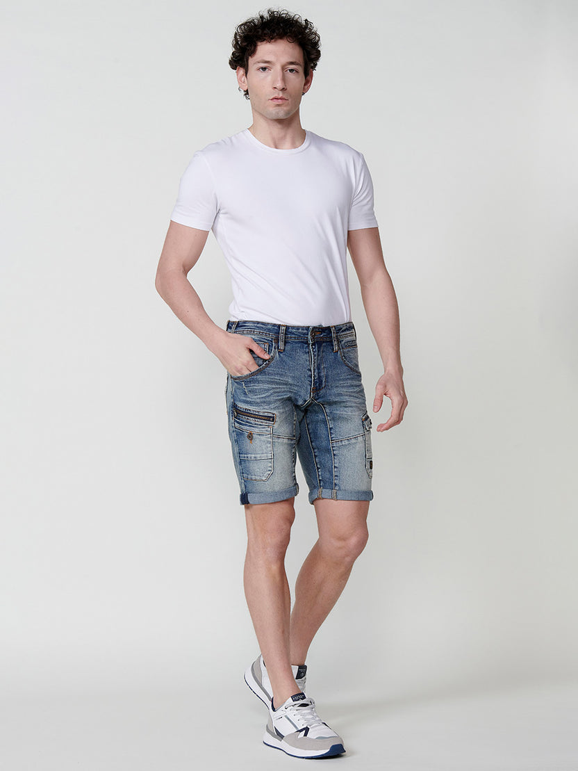Bermuda denim workwear regular hombre azul claro - Koroshi 2511PS42