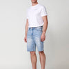 Relaxed fit denim shorts for men in light