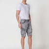 Bermuda Cargo Denim Relaxed Fit. Washed effect. Denim for Men
