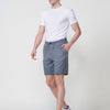 Bermuda Jogger Seersucker Relaxed Fit con Cintura Elástica para Hombre