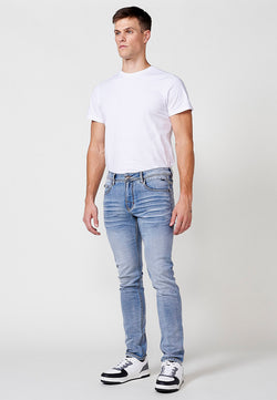 Pantalón vaquero slim cinco bolsillos hombre azul claro - Koroshi 2511PT11