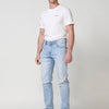 Long super skinny denim pants with five pockets, one pocket for Men