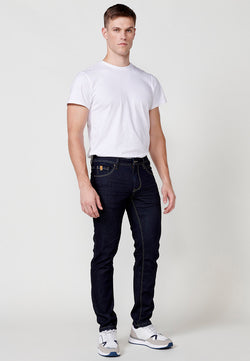 Dark blue men's regular straight jeans - Koroshi 2511PT29