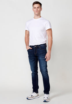 Jeans da lavoro dritti da uomo blu scuro - Koroshi 2511PT32
