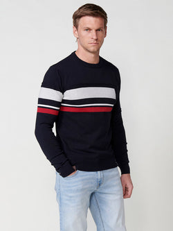 Jersei punt coll rodó ratlles pit home navy - Koroshi 2511TR06