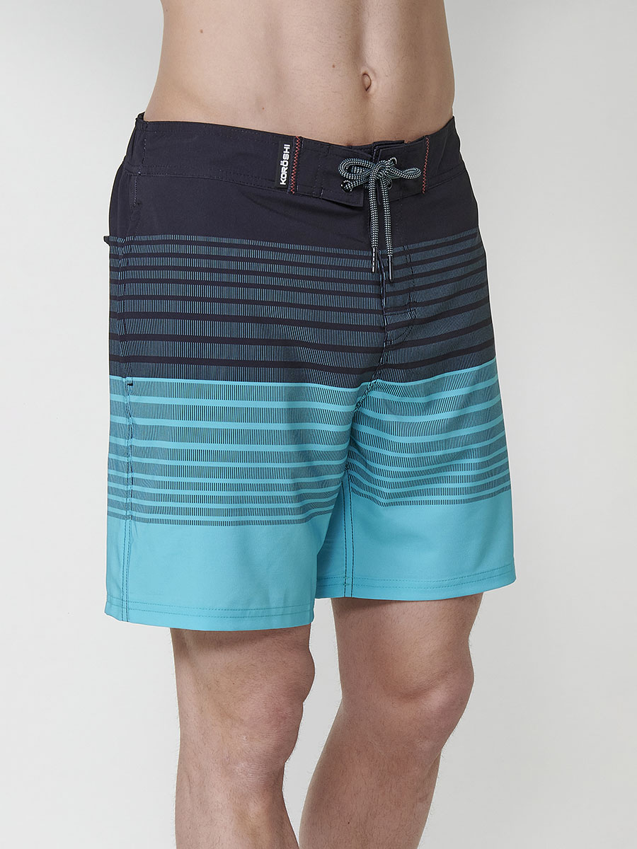 Costume da surf da uomo a righe menta - Koroshi 2511WA06