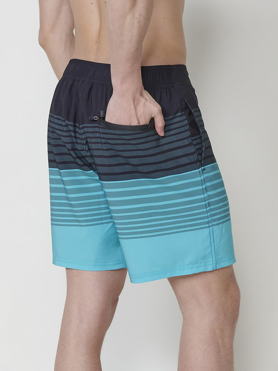 Costume da surf da uomo a righe menta - Koroshi 2511WA06