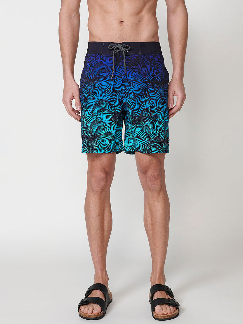 Men's blue gradient tropical surf swimsuit - Koroshi 2511WA08