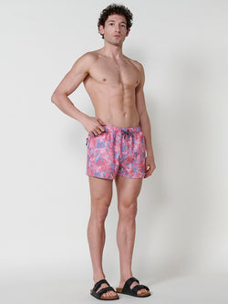 Men's coral watercolor swimsuit - Koroshi 2511WA16