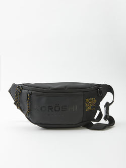 Black men's waist bag with pockets - Koroshi 2511ZA07