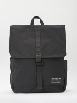 Mochila con cierre de solapa hombre negro - Koroshi 2511ZA09