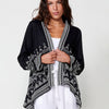 Kimono Abierto de Popelín con Bordado de Cenefa para Mujer – 100% Poliéster