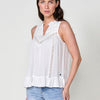 Blusa Sin Mangas Crepe para Mujer