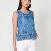 Light denim effect blouse for women