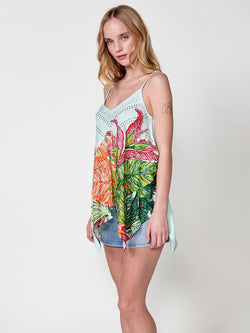 Blusa tirantes estampado tropical mujer multicolor - Koroshi 2512BL90