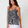 Black blouse with v-neckline for women