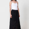 Long crochet skirt, elastic waistband with inner elastic band and metal plate with Koröshi logo for Women