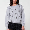 Women's heather plush sweatshirt