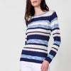 Pull femme tricot col rond manches longues