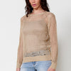 Pull femme tricot col rond manches longues