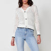 Giacca in tricot a maniche lunghe con chiusura frontale con bottoni per Donna