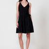Stylized Dress with Cross Neckline for women in black