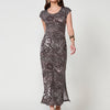 Women's ethnic print long stretch dress
