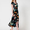Women's Tropical Print Midi Dress
