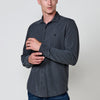 Camicia Nera da Uomo a Maniche Lunghe 100% Cotone