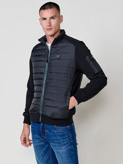 Doudoune combinée à une maille homme noire - Koroshi 2521JA75