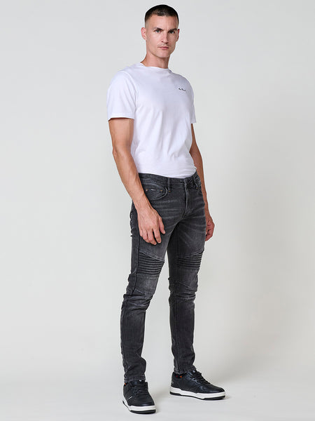 Pantalón Biker Skinny Fit Hombre Negro | Koroshi – Koröshi