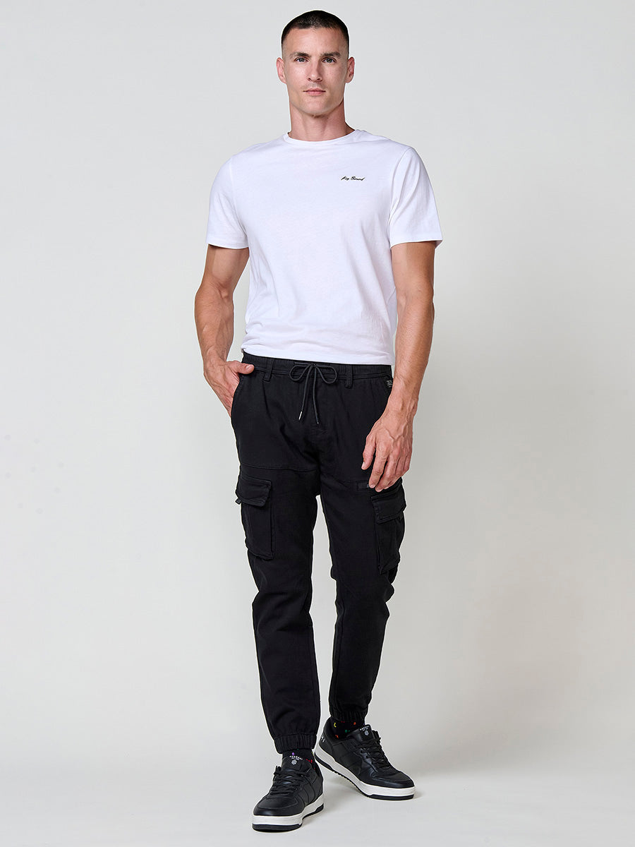 Pantalon de jogging pour hommes avec poches cargo et taille réglable