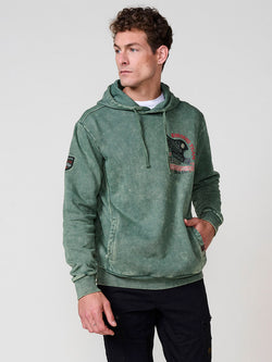 Sweat à capuche homme kaki - Koroshi 2521SU34