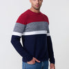 Men's ecru tricot sweater with round neck and long sleeves. 100% acrylic fabric, light and versatile for a modern style.
