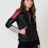 Chaqueta cazadora motera biker mujer efecto piel