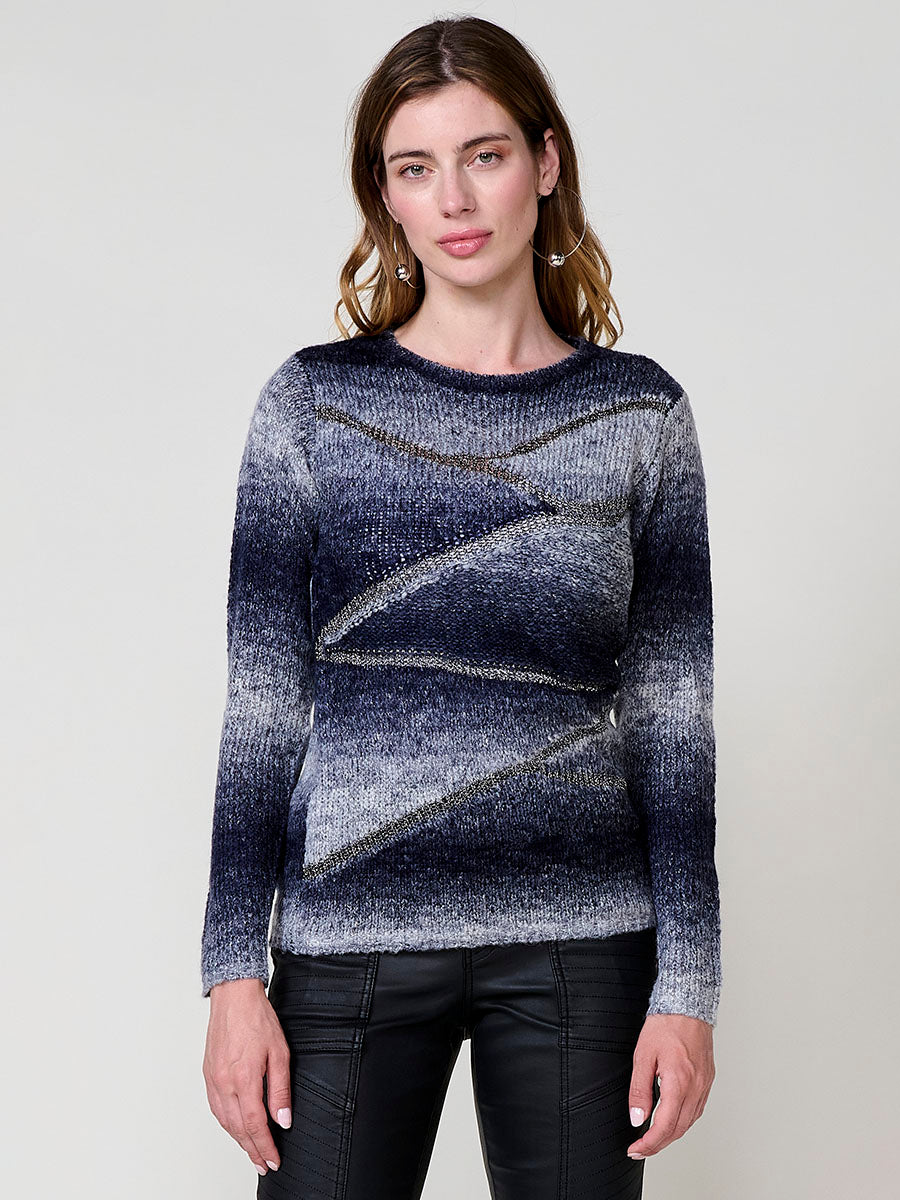 Jersey hilo metalizado mujer detalle manga - Koroshi 2522TR15