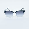 Black Metallic Unisex Sunglasses with Gradient Lenses